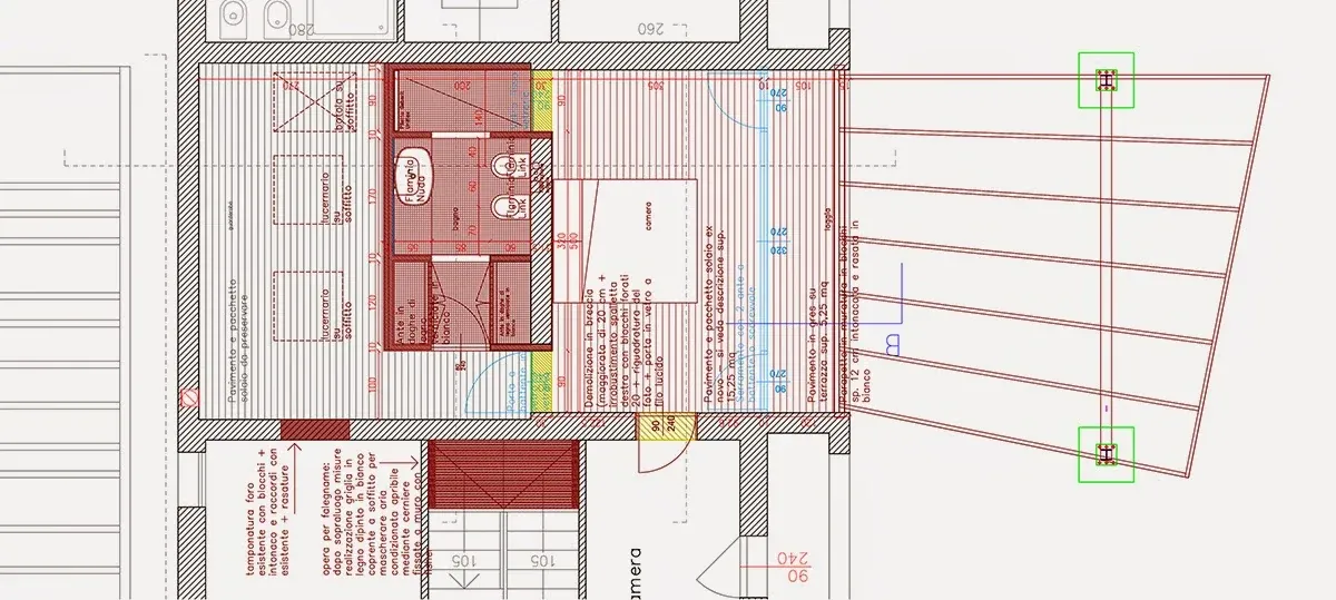 Ampliamenti contemporanei: camera e padiglione a Scorzé, VE, disegno di progetto 4. Progetto di Riccardo Bandera Architetto