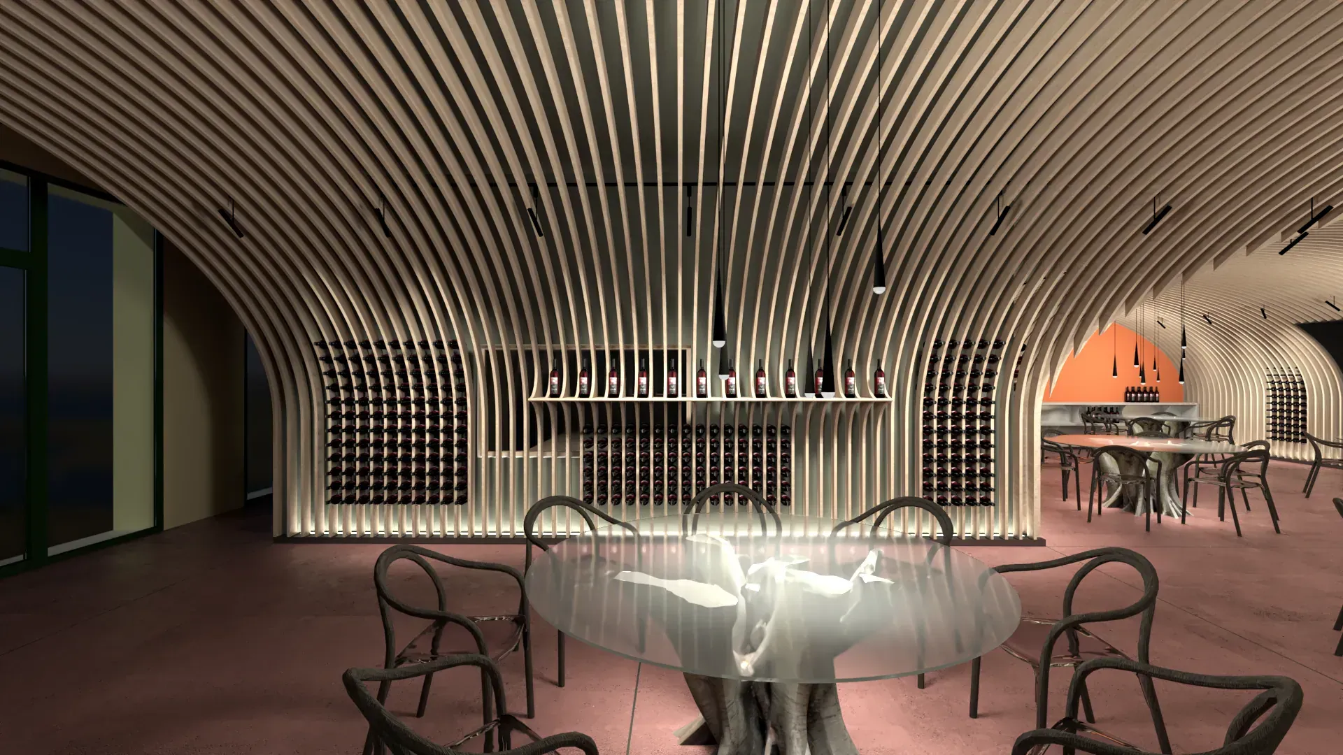 Cantina Vini Colombo sul lago di Garda, VR, render 2. Progetto di Riccardo Bandera Architetto