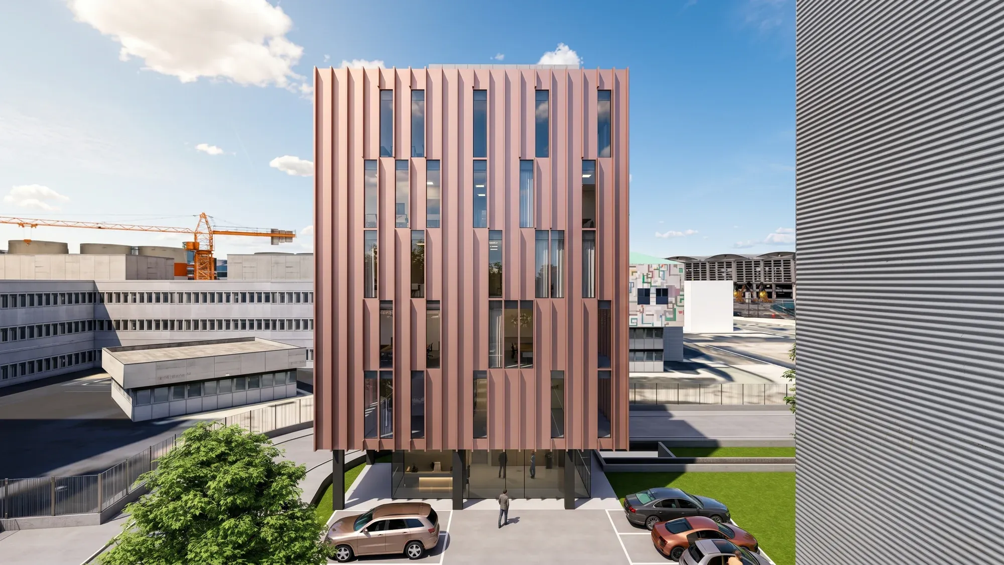 Edificio per uffici in Via Torino a Mestre, VE, render 4. Progetto di Riccardo Bandera Architetto