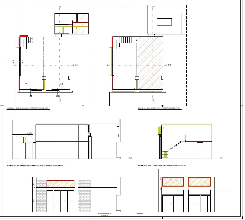 Forno Brisa a San Lazzaro di Savena, BO, disegno di progetto 1. Progetto di Riccardo Bandera Architetto