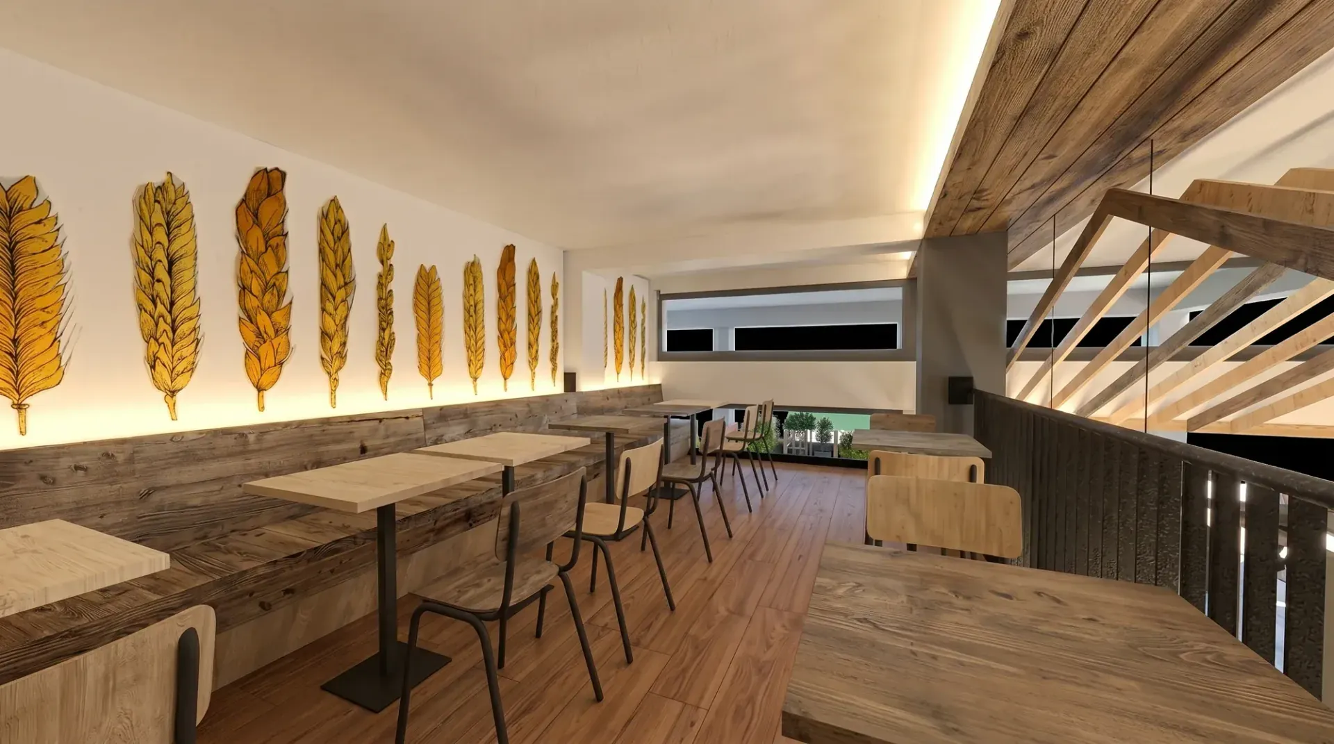 Forno Brisa a San Lazzaro di Savena, BO, render 2. Progetto di Riccardo Bandera Architetto