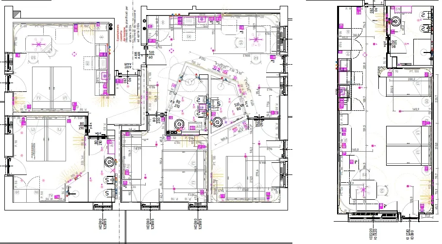Hotel Antares a Selva di Val Gardena, BZ, disegno di progetto 3. Progetto di Riccardo Bandera Architetto