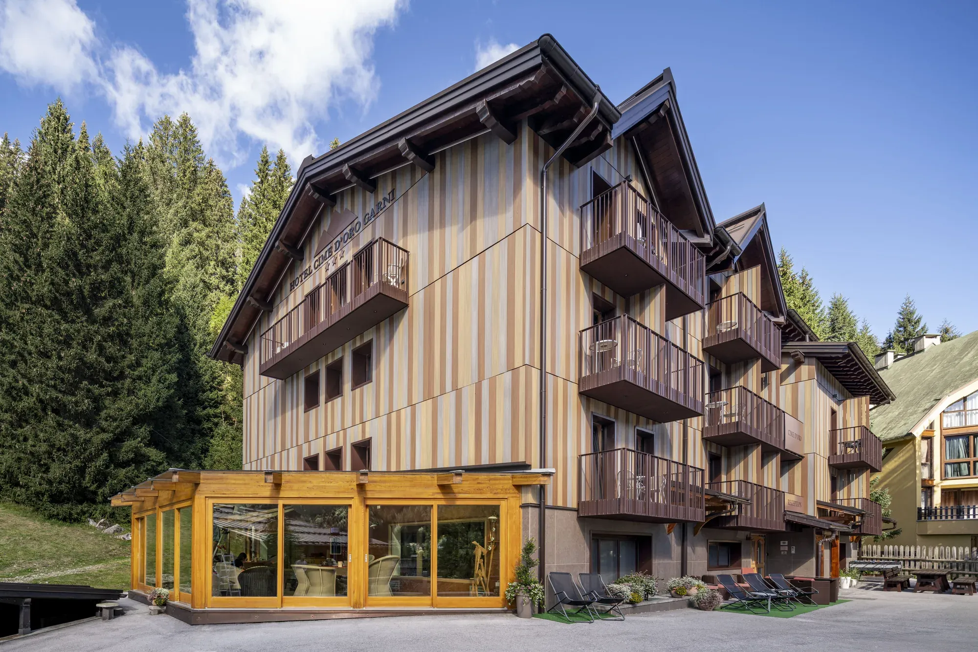 Hotel Cime D’Oro a Madonna di Campiglio, TN, foto 2. Progetto di Riccardo Bandera Architetto. Fotografia di Luca Casonato