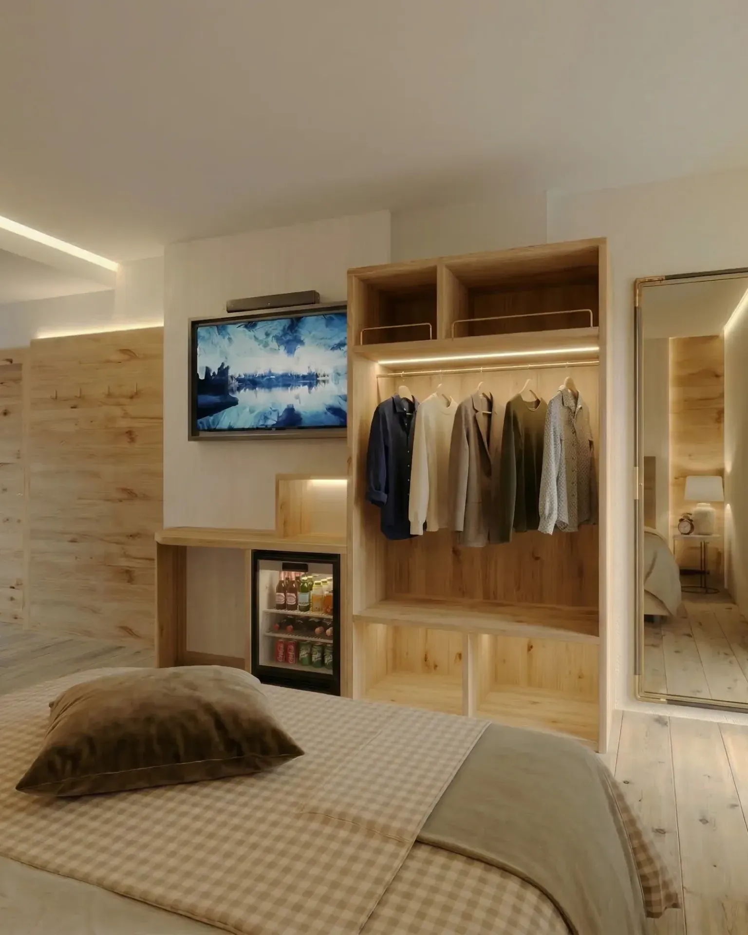 Hotel Cime D’Oro a Madonna di Campiglio, TN, render 2. Progetto di Riccardo Bandera Architetto