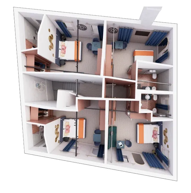 Michelangelo House a Mestre, VE, disegno di progetto 2. Progetto di Riccardo Bandera Architetto