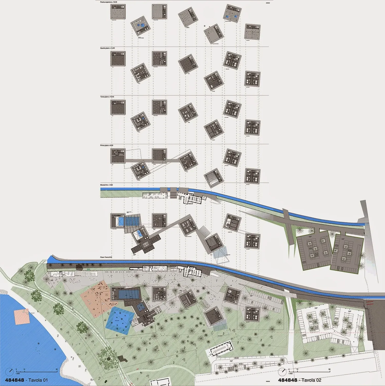 Miralago Active Campus in Riva del Garda, TN, disegno di progetto 5. Progetto di Riccardo Bandera Architetto