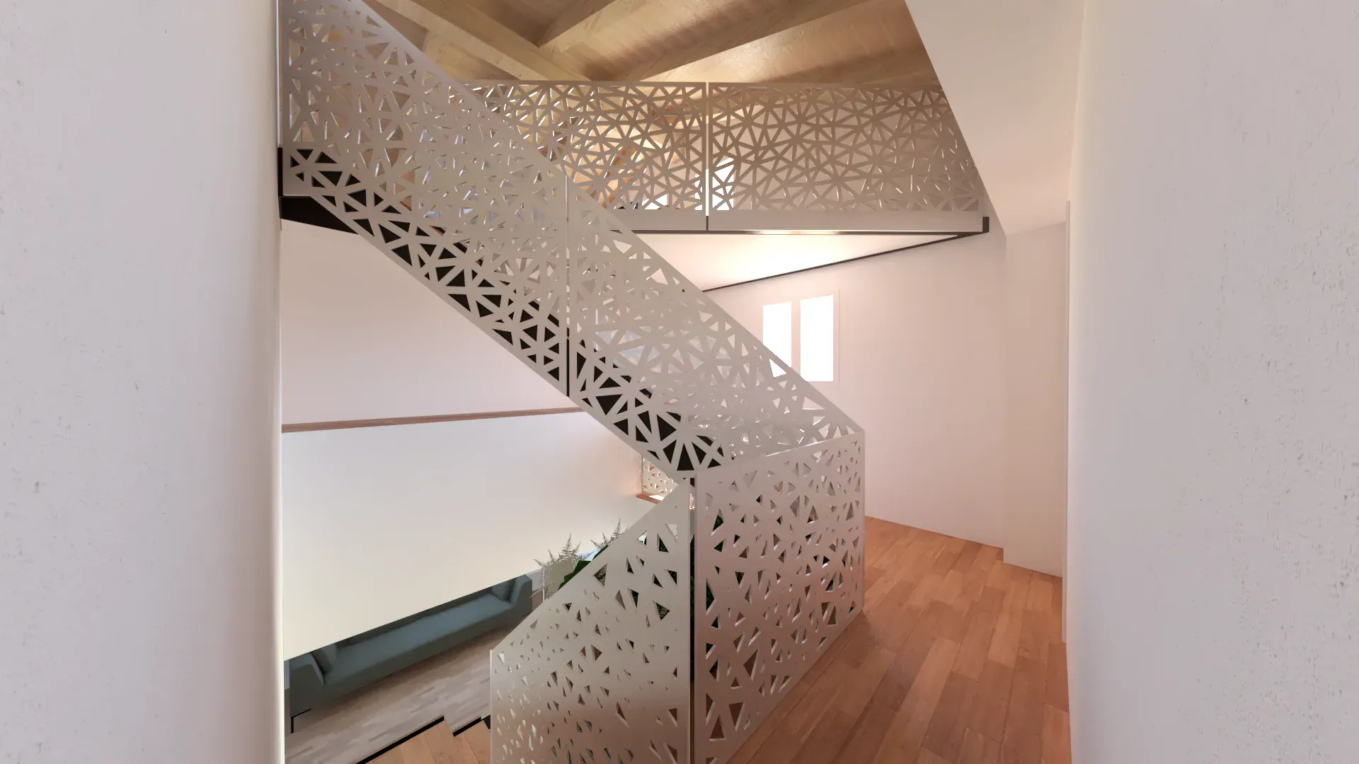 Nuova scala e soppalco per una casa ad Albignasego, PD, progetto di Riccardo Bandera Architetto