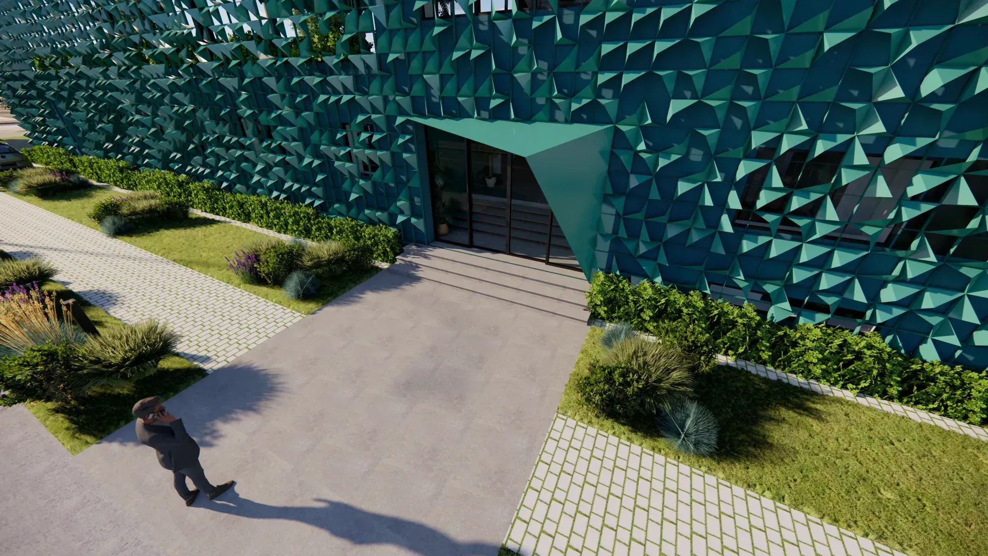 Nuovo Headquarter Manica S.p.a. a Rovereto, TN, render 13. Progetto di Riccardo Bandera Architetto