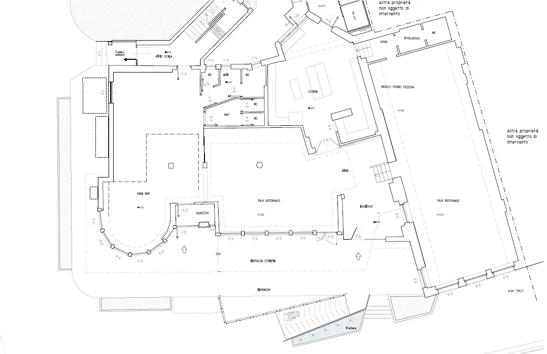 Restyling Bistrò alla Stretta, disegno di progetto 1. Progetto di Riccardo Bandera Architetto