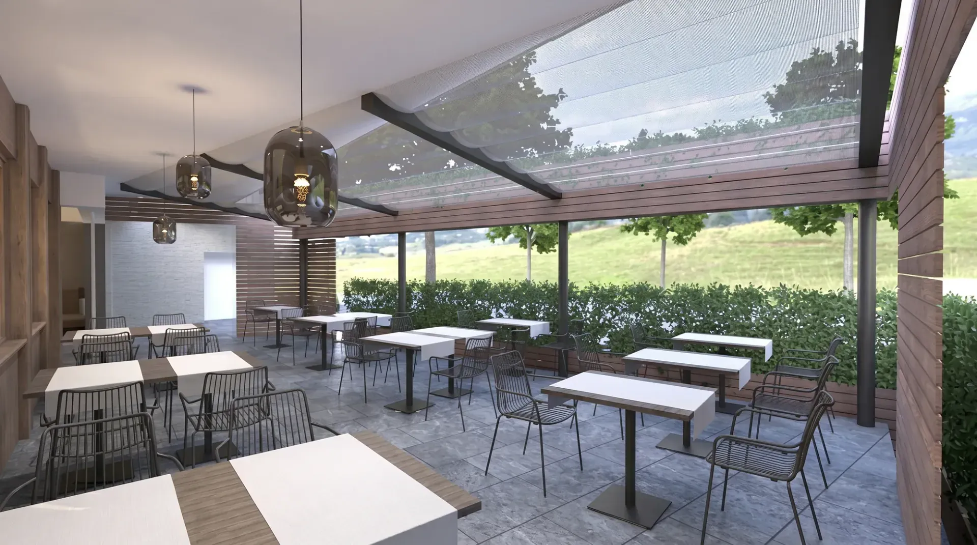 Restyling Bistrò alla Stretta, render 2. Progetto di Riccardo Bandera Architetto