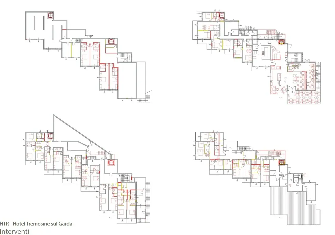 riqualificazione dell’Hotel Tremosine, disegno di progetto 2. Progetto di Riccardo Bandera Architetto