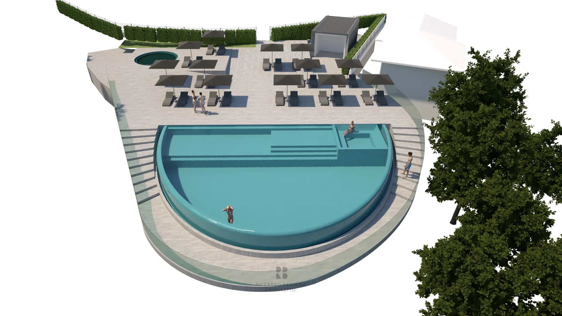 riqualificazione dell’Hotel Tremosine, disegno di progetto 3. Progetto di Riccardo Bandera Architetto