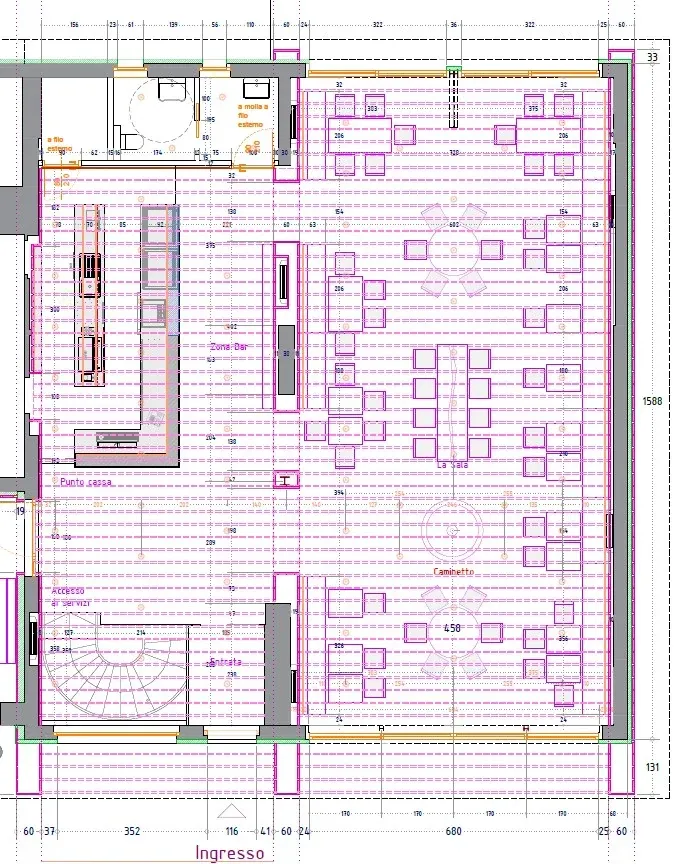 Ristorante alpino a Polsa di Brentonico, Trento, disegno di progetto 4. Progetto di Riccardo Bandera Architetto