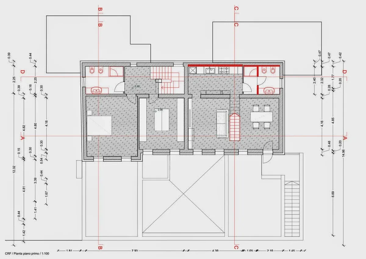 Ristrutturazione con ampliamento a Martellago, VE, disegno di progetto 2. Progetto di Riccardo Bandera Architetto