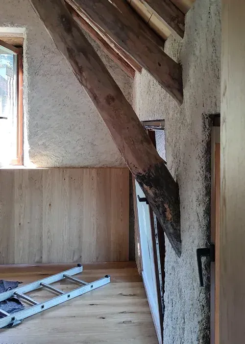 Ristrutturazione di una casera nell’Alpago a Tambre, BL, foto di cantiere 3. Progetto di Riccardo Bandera Architetto