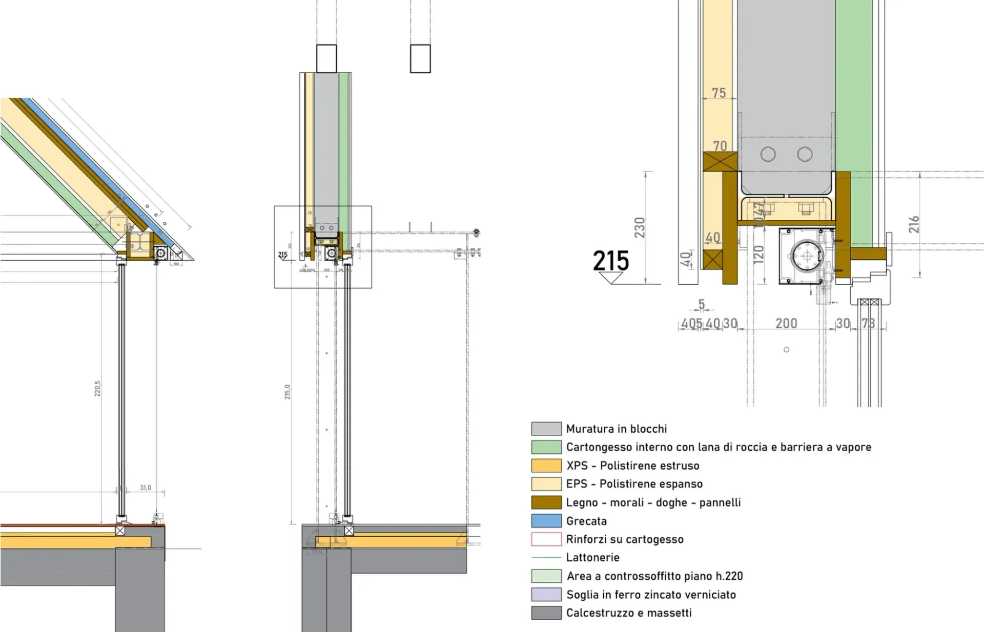 Ristrutturazione di una casera nell’Alpago a Tambre, BL, disegno di progetto 1. Progetto di Riccardo Bandera Architetto