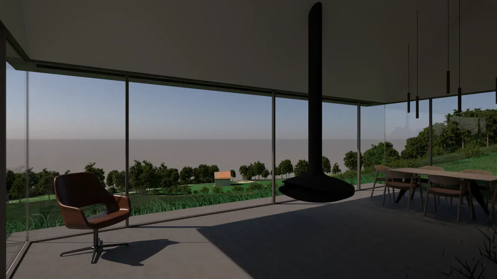 Ristrutturazione di una casera nell’Alpago a Tambre, BL, render 3. Progetto di Riccardo Bandera Architetto