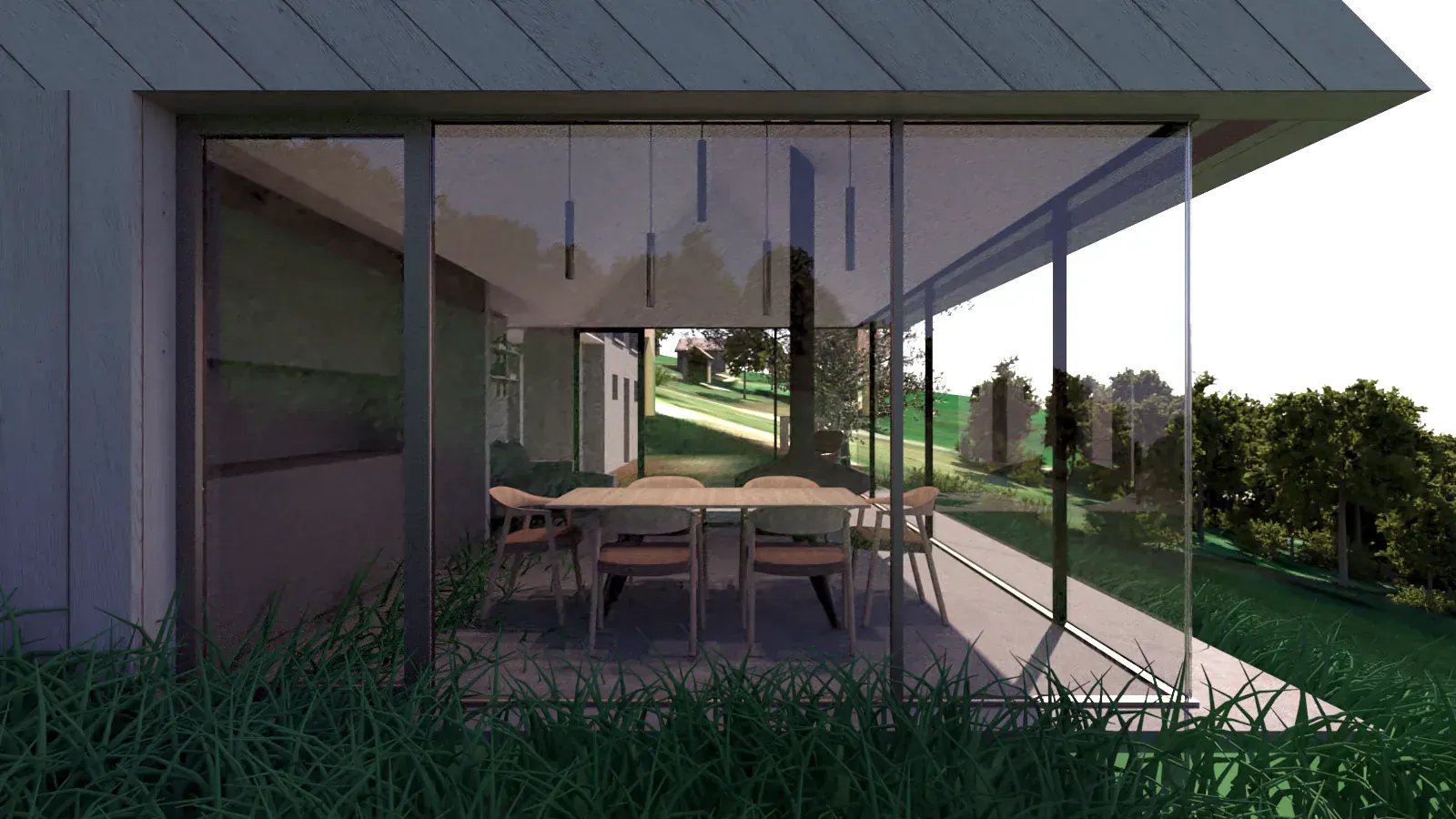 Ristrutturazione di una casera nell’Alpago a Tambre, BL, render 4. Progetto di Riccardo Bandera Architetto