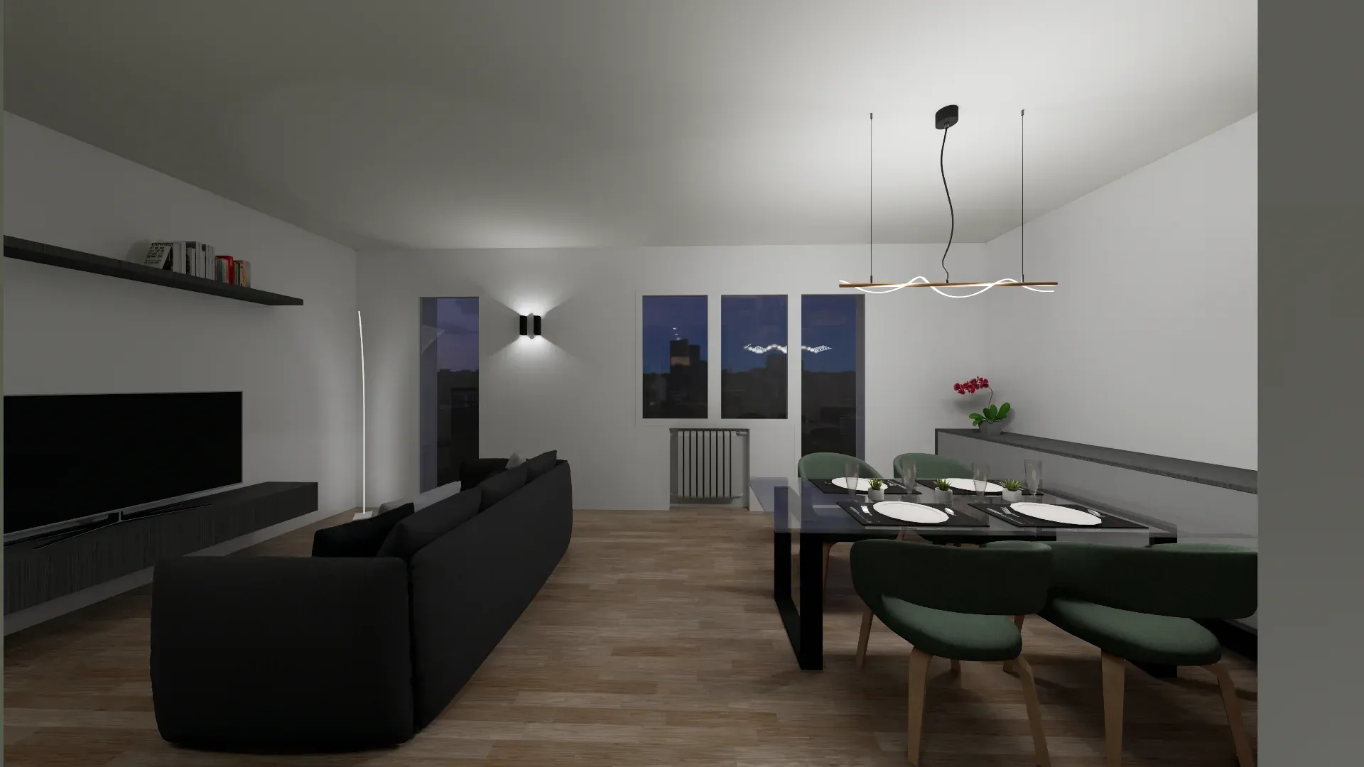 Ristrutturazione di interni a Mestre, VE, render 1. Progetto di Riccardo Bandera Architetto