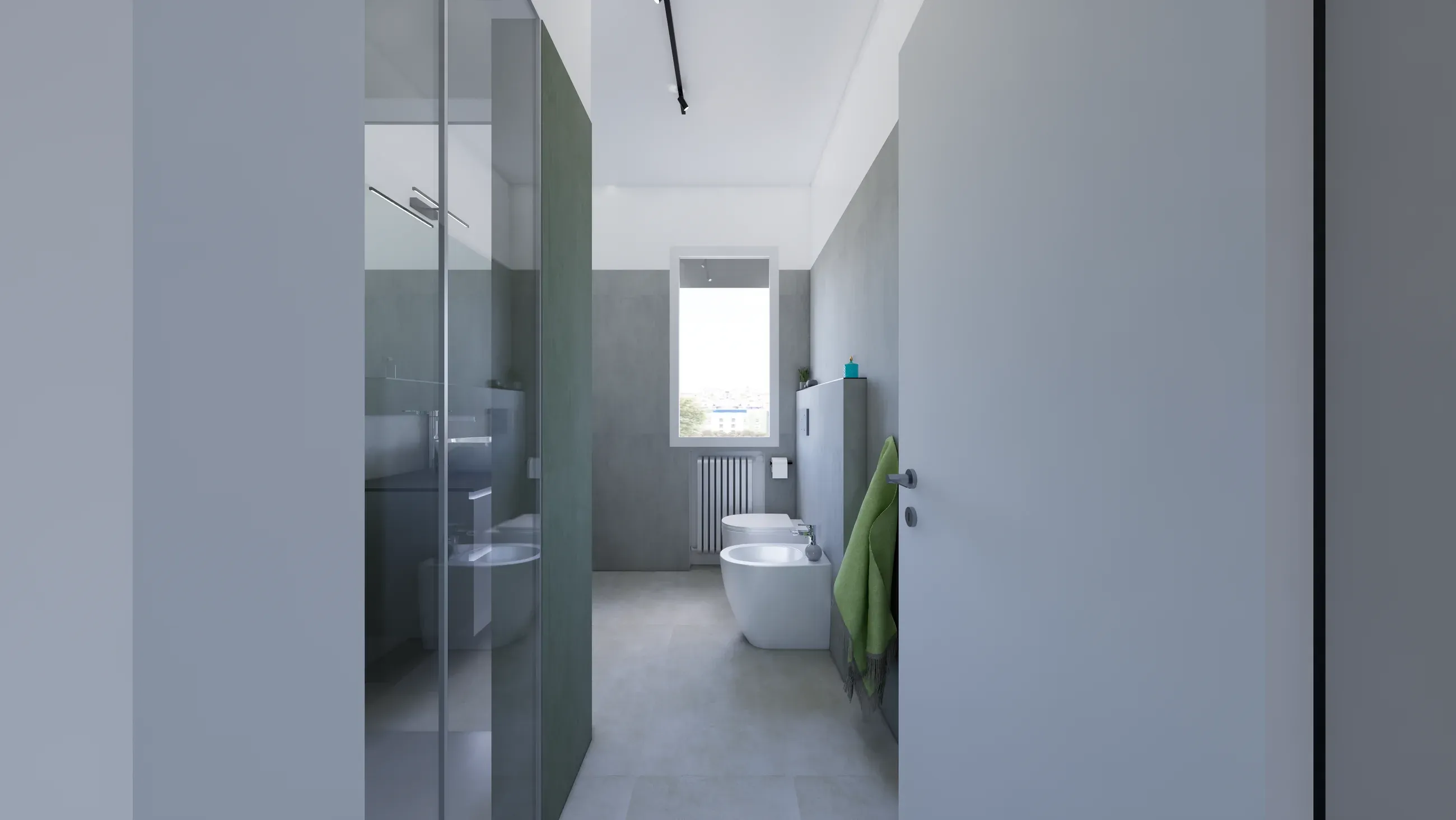 Ristrutturazione di interni a Mestre, VE, render 6. Progetto di Riccardo Bandera Architetto