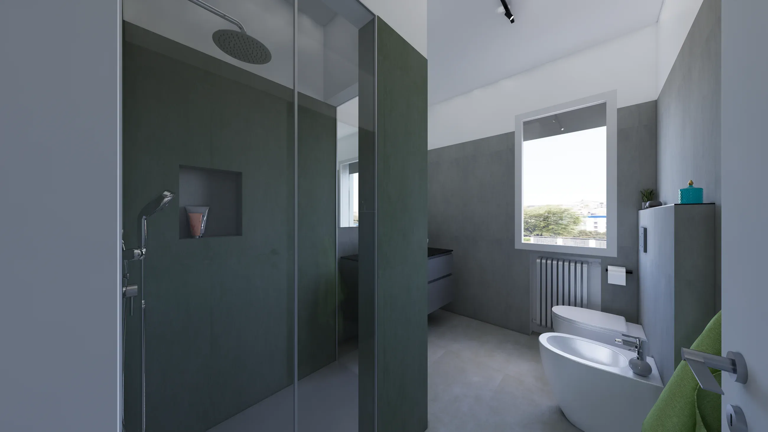 Ristrutturazione di interni a Mestre, VE, render 7. Progetto di Riccardo Bandera Architetto