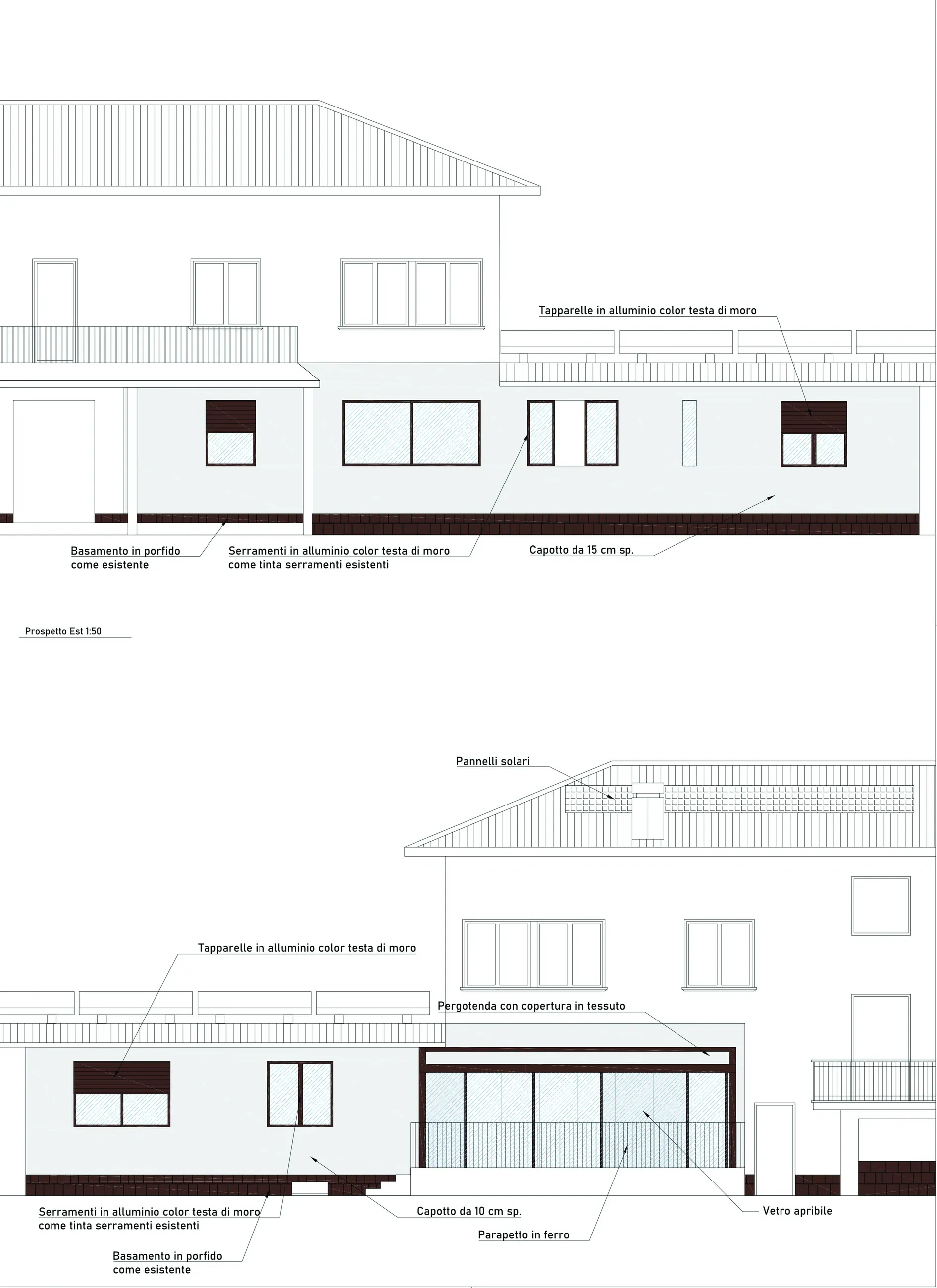 Ristrutturazione e interni a Rovereto, TN, disegno 1. Progetto di Riccardo Bandera Architetto