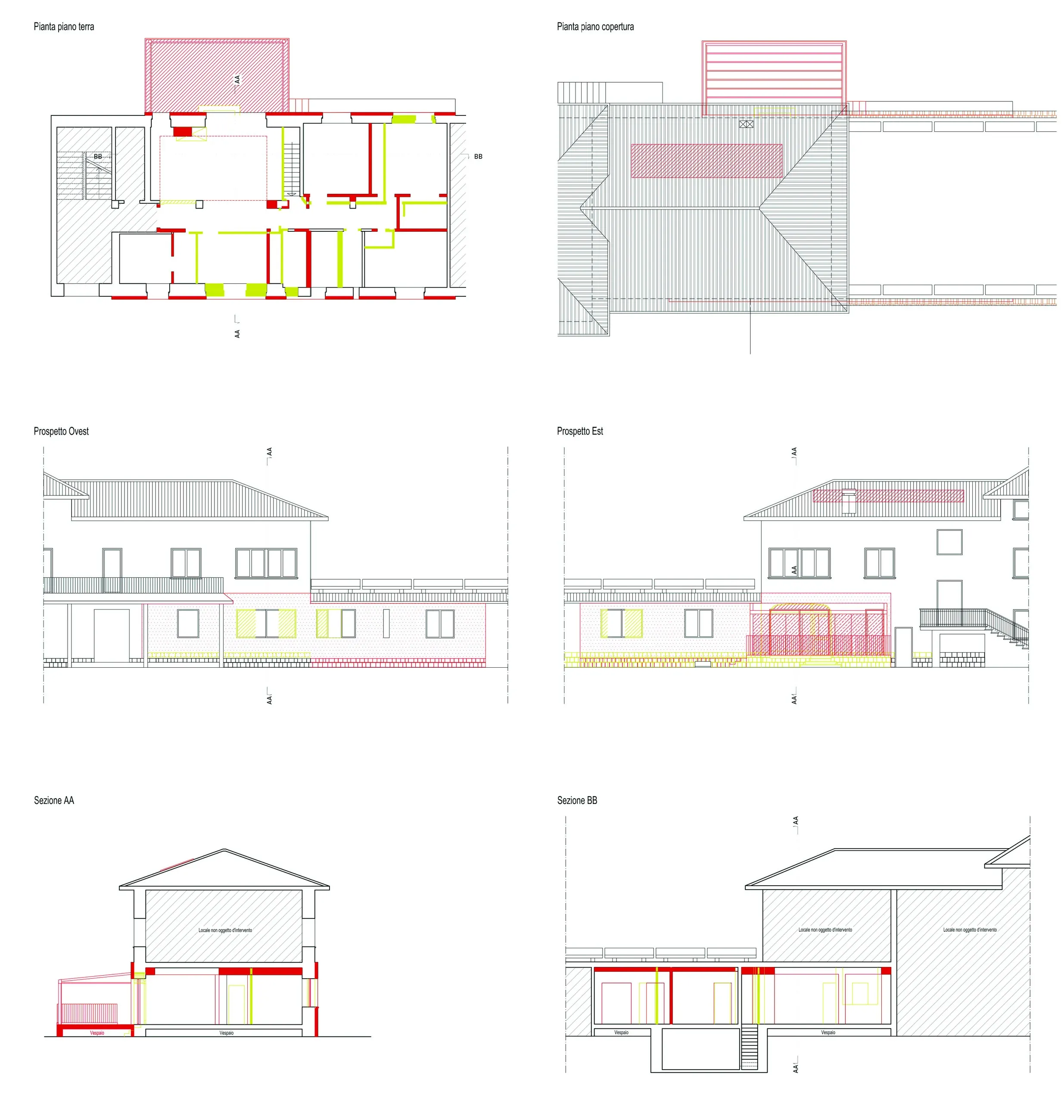 Ristrutturazione e interni a Rovereto, TN, disegno 2. Progetto di Riccardo Bandera Architetto