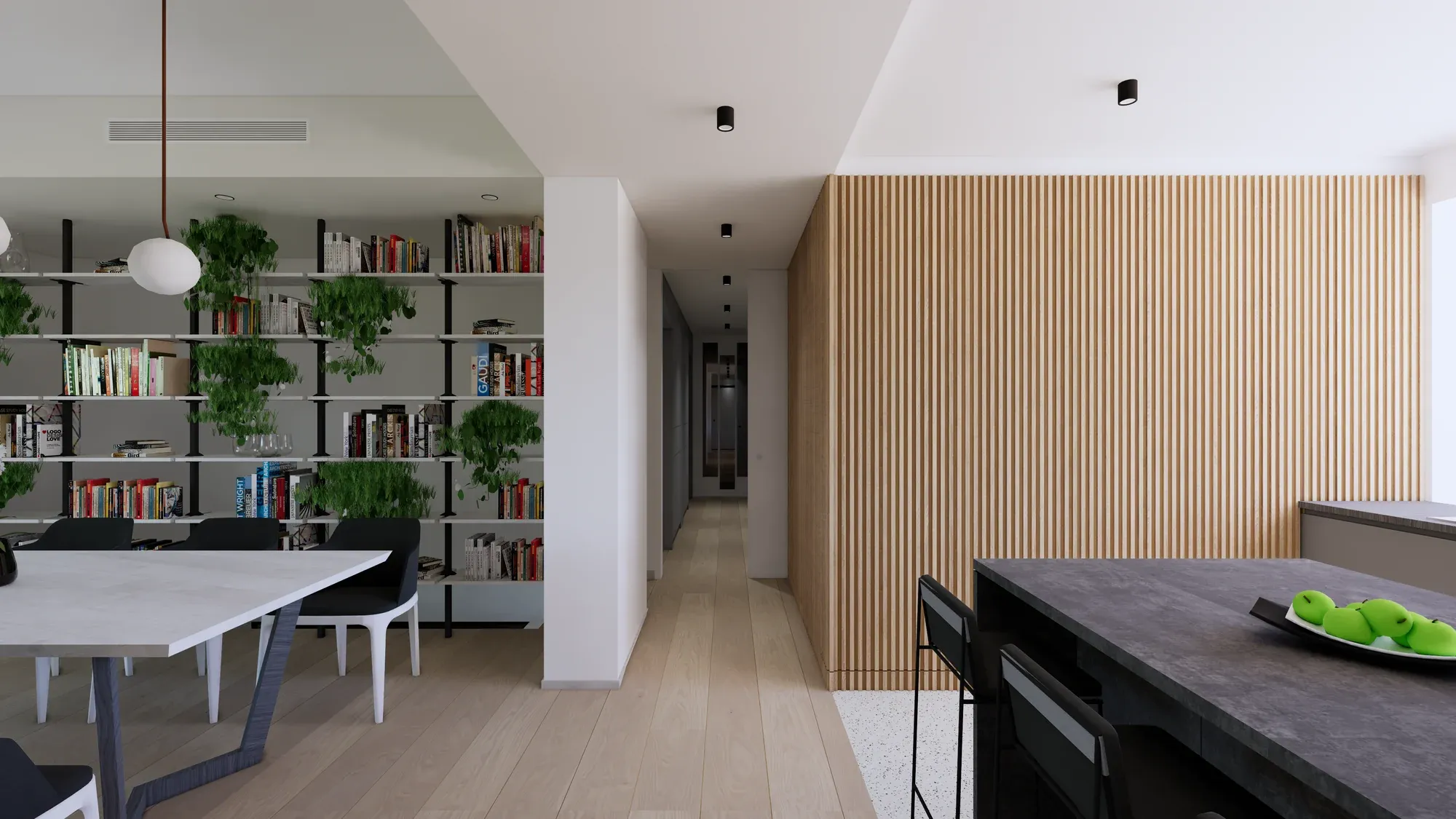 Ristrutturazione e interni a Rovereto, TN, render 3. Progetto di Riccardo Bandera Architetto