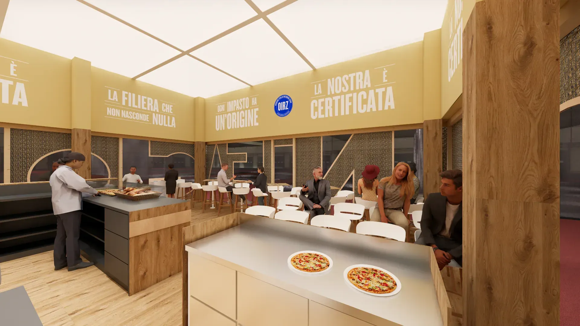 Stand TuttoFood Molini Fagioli, render 5. Progetto di Riccardo Bandera Architetto
