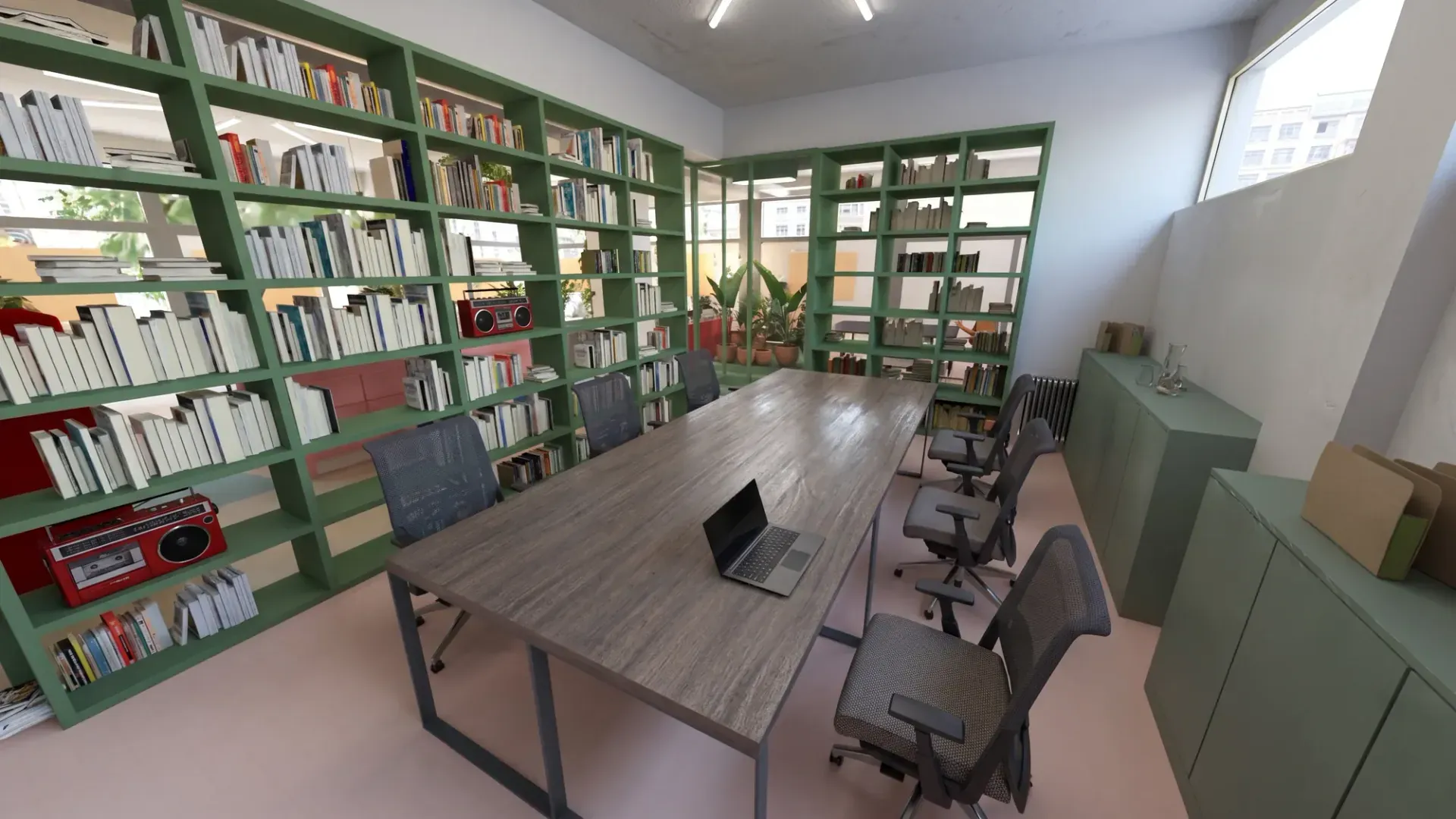 Uffici in casa Brisa a Bologna, BO, render 2. Progetto di Riccardo Bandera Architetto