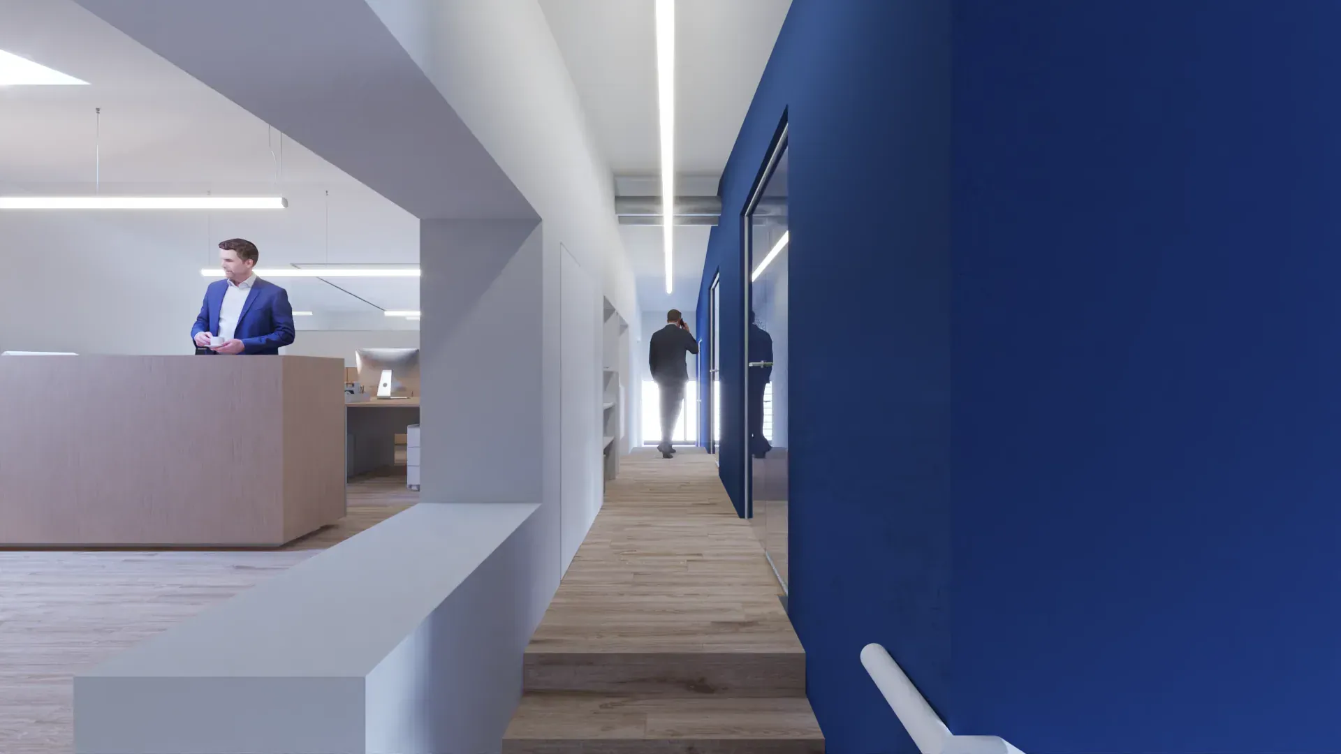 Uffici Impel servizi, render 2. Progetto di Riccardo Bandera Architetto