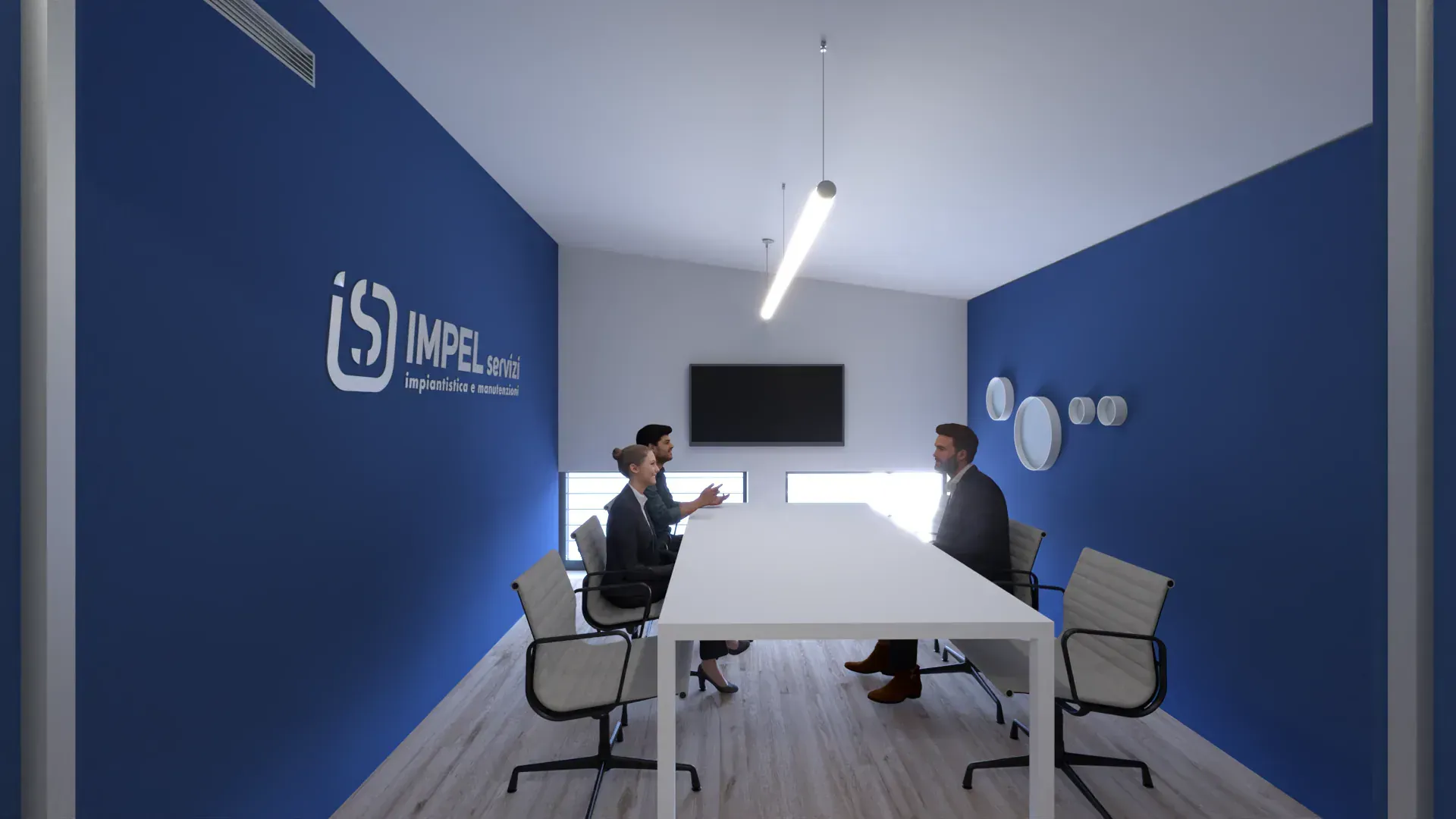 Uffici Impel servizi, render 4. Progetto di Riccardo Bandera Architetto
