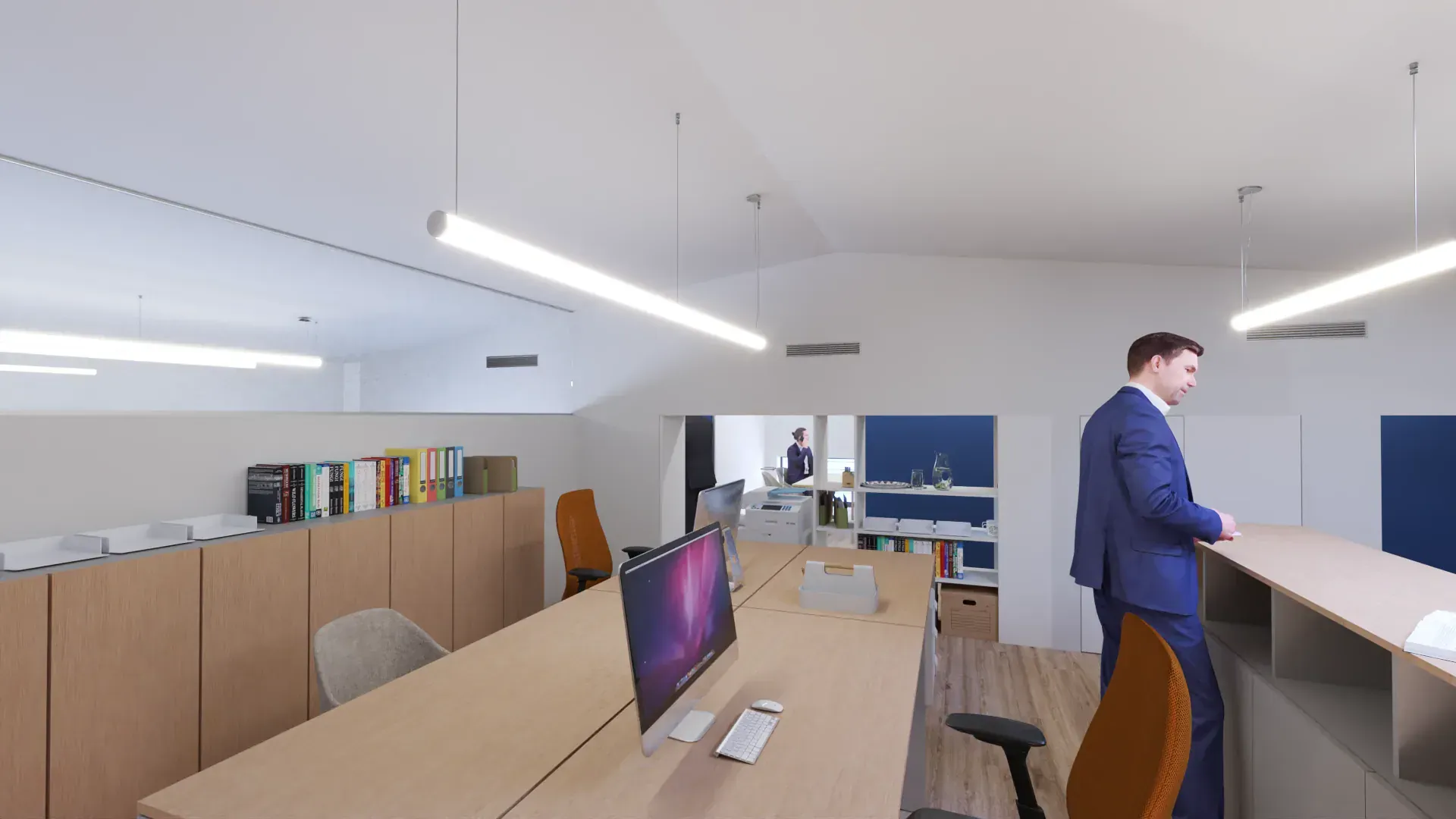 Uffici Impel servizi, render 7. Progetto di Riccardo Bandera Architetto
