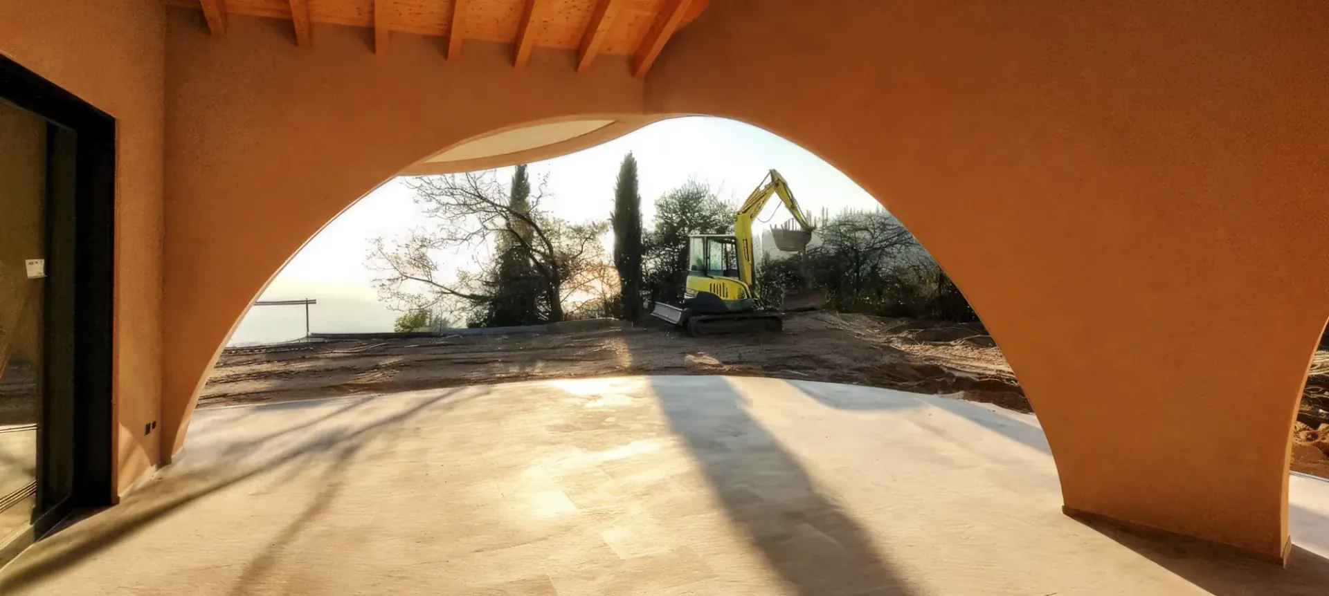 Villa con affaccio sul lago di Garda realizzata in legno a Verona, VR, foto di cantiere 1. Progetto di Riccardo Bandera Architetto