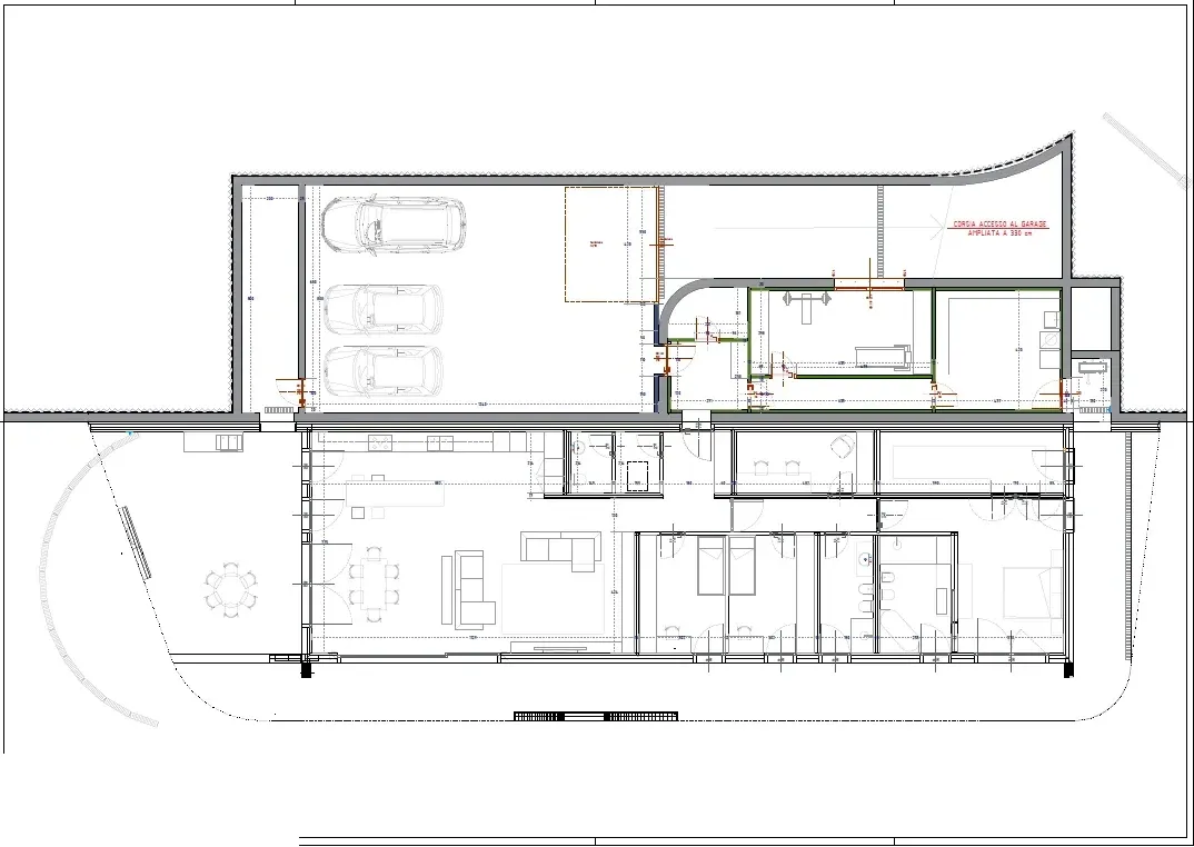 Villa con affaccio sul lago di Garda realizzata in legno a Verona, VR, disegno di progetto 2. Progetto di Riccardo Bandera Architetto
