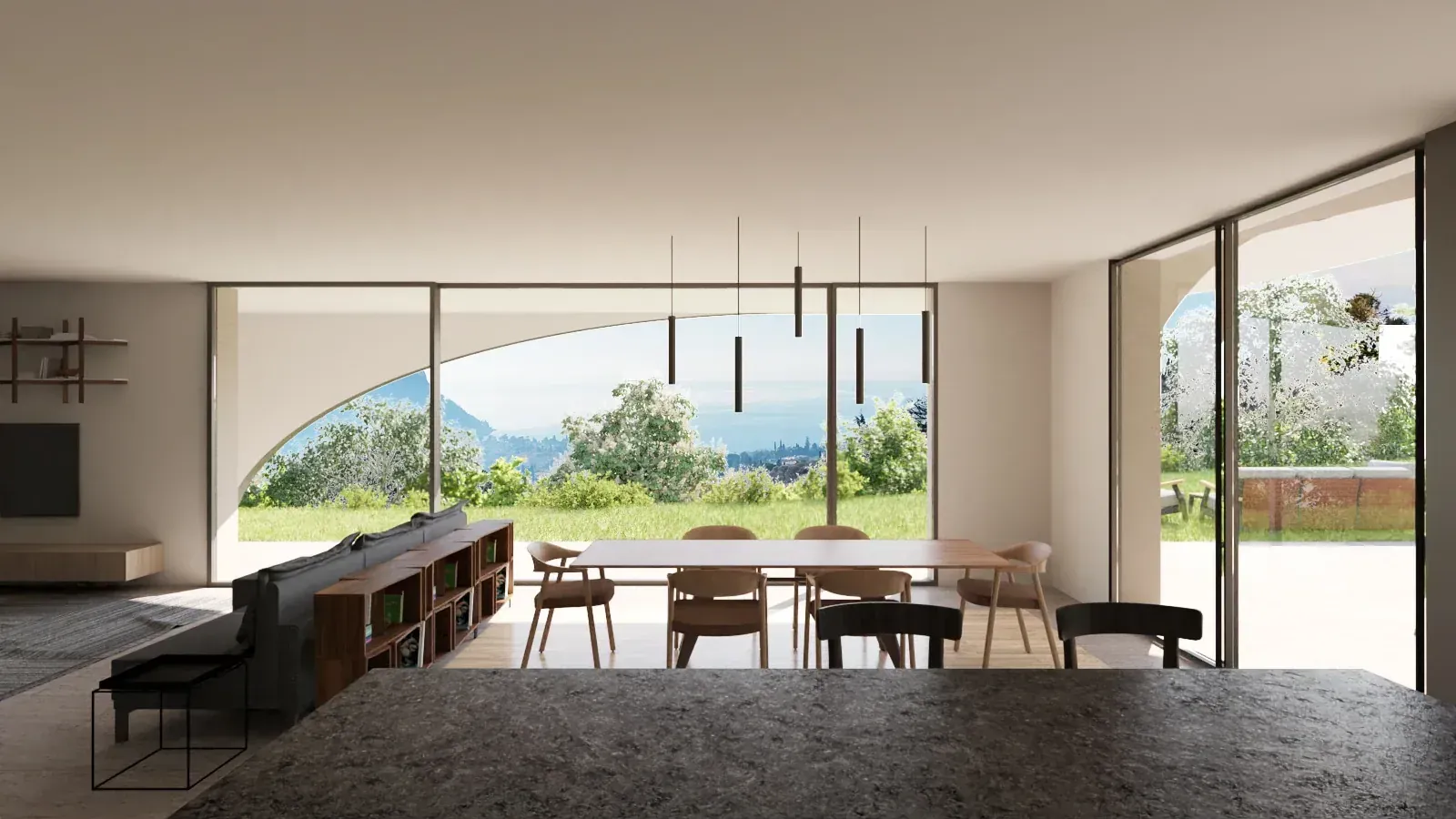 Villa con affaccio sul lago di Garda realizzata in legno a Verona, VR, render 4. Progetto di Riccardo Bandera Architetto