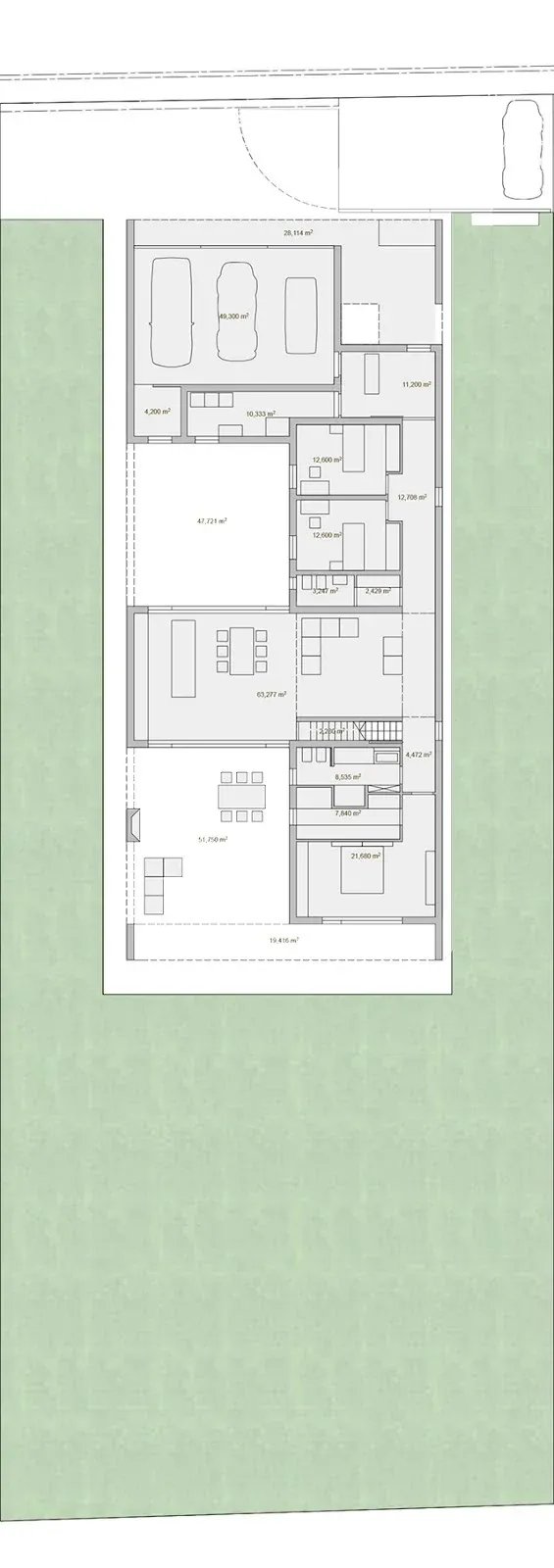 Villa in legno nella campagna veronese a Veronella, VR, disegno di progetto 2. Progetto di Riccardo Bandera Architetto