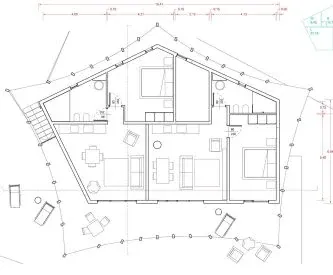 Villa tropicale a Pwani Mchangani a Zanzibar, Tanzania, disegno di progetto 10. Progetto di Riccardo Bandera Architetto